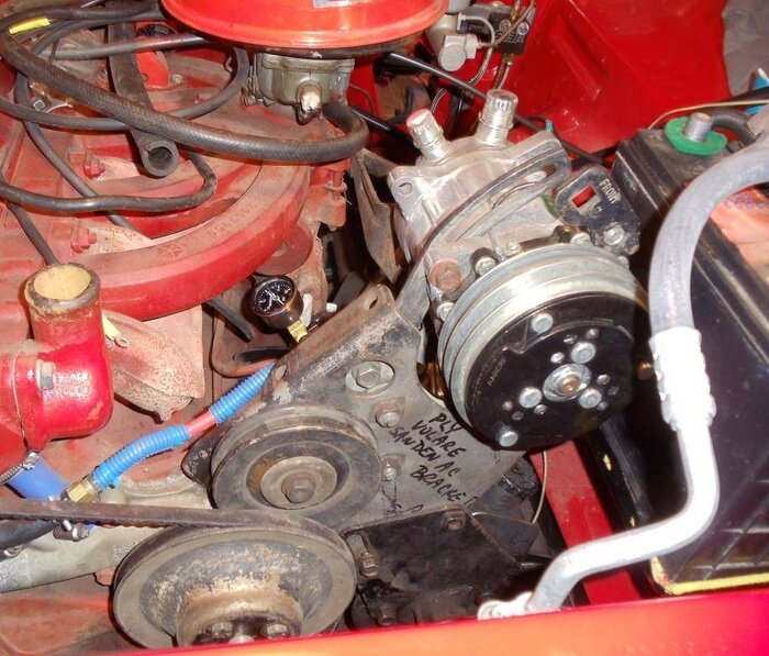 78 Volare 225Sanden brackets on 64 Valiant.JPG