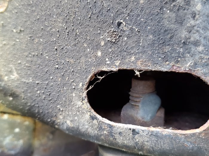 Gran Fury Lower Control Arm Nuts Tacked to Bolts.jpg