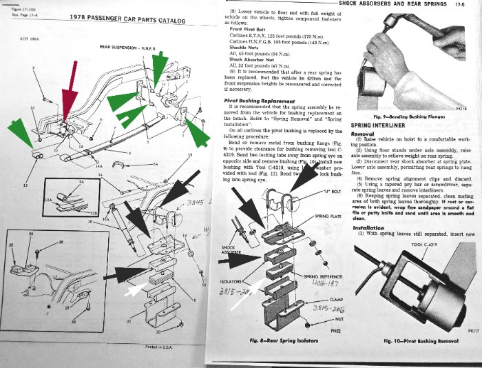 Pointing to spring plate and upper Isolator and red arrows I have got .jpg