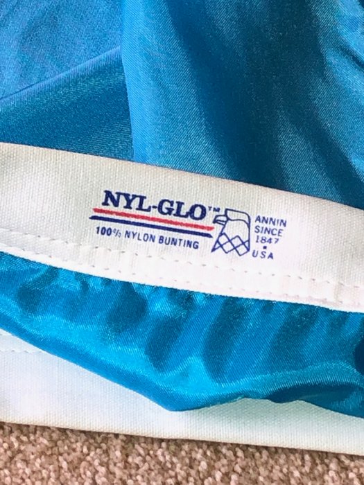 vintage 4x6 pentastar flag close up.JPG